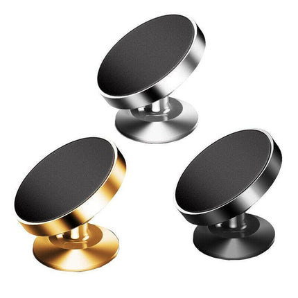 360-Degree Car Phone Holder Dashboard Mount Stand Cradle for Flat Surface - Black.