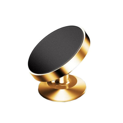 360-Degree Car Phone Holder Dashboard Mount Stand Cradle for Flat Surface - Gold.