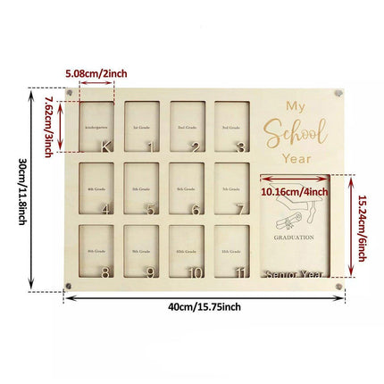 Graduation School Years Photo Frame Collage Gift Keepsake Memory Display Holder.