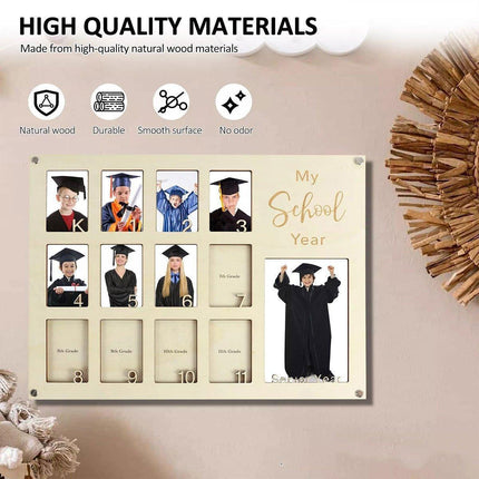 Graduation School Years Photo Frame Collage Gift Keepsake Memory Display Holder.
