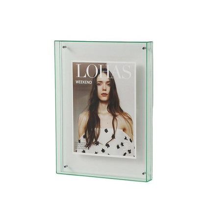 Acrylic Photo Frame Double-Sided Clear Display with Screw Mount – 16x21cm - Transparent.