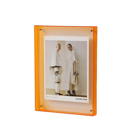 Acrylic Photo Frame Double-Sided Clear Display with Screw Mount – 16x21cm - Transparent.