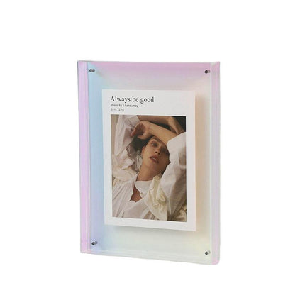Acrylic Photo Frame Double-Sided Clear Display with Screw Mount – 16x21cm - Transparent.
