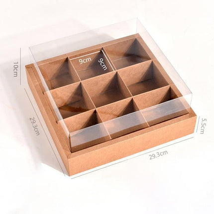 5PCS Kraft Paper Lunch Boxes Picnic Camping Food Containers Bento Sushi Packing - L-5Pcs.