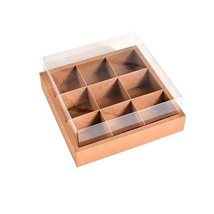 5PCS Kraft Paper Lunch Boxes Picnic Camping Food Containers Bento Sushi Packing - L-5Pcs.