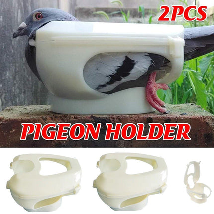 2X Practical Plastic Racing Pigeon Holder Fixed Frame Rack Bird Medicine Feeder.