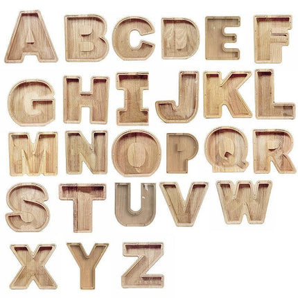Wooden Piggy Bank Funny Letter or Guitar Coin Saving Money Box A–Z Gift Idea - I.