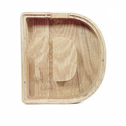 Wooden Piggy Bank Funny Letter or Guitar Coin Saving Money Box A–Z Gift Idea - I.
