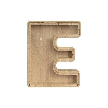 Wooden Piggy Bank Funny Letter or Guitar Coin Saving Money Box A–Z Gift Idea - I.