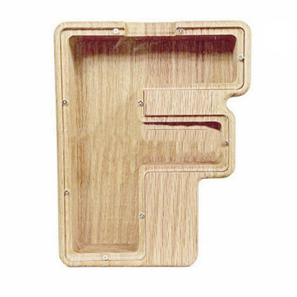 Wooden Piggy Bank Funny Letter or Guitar Coin Saving Money Box A–Z Gift Idea - I.