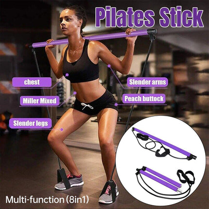 Multi-Purpose Pilates Stick Home Fitness Stretch Exercise Training Hip Rope.