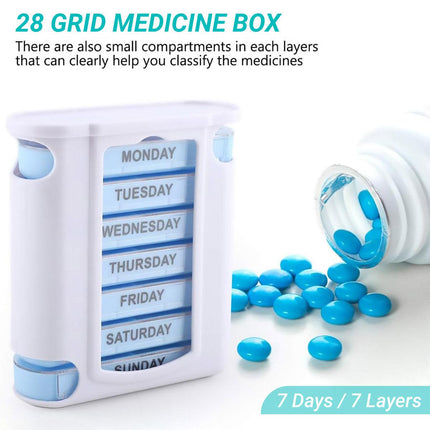 7 Day Pill Box Dispenser Storage Daily Holder Organiser Tablet Medicine Weekly.