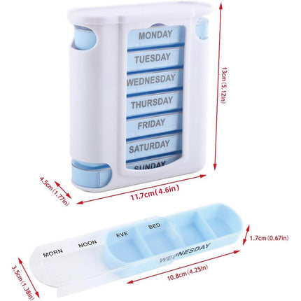 7 Day Pill Box Dispenser Storage Daily Holder Organiser Tablet Medicine Weekly.