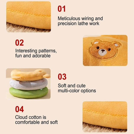 Dog Pet U Shaped Pillow Cartoon Breathable Cat Sleeping Cushion for All Seasons - Brown.