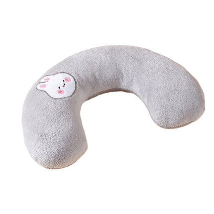 Dog Pet U Shaped Pillow Cartoon Breathable Cat Sleeping Cushion for All Seasons - Brown.