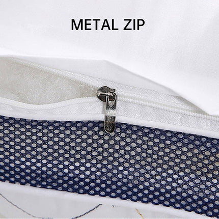 1/2PCS Hotel Style Polyester Fibre Pillow Washable High Rebound Support - 800g-2pcs.