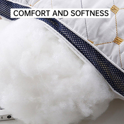 1/2PCS Hotel Style Polyester Fibre Pillow Washable High Rebound Support - 800g-2pcs.