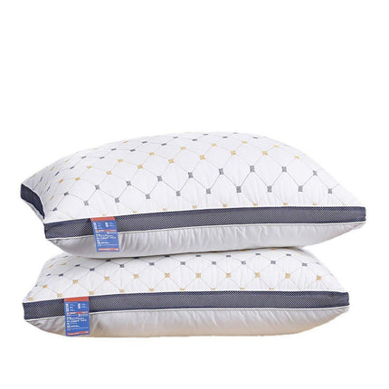 1/2PCS Hotel Style Polyester Fibre Pillow Washable High Rebound Support - 800g-2pcs.