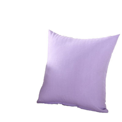 40x40cm Multicoloured Plain Solid Colour Cushion Cover Covers Decorative Pillow Case - Dark Purple.