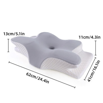 Memory Foam Butterfly Neck Pillow for Enhanced Comfort and Sleep Positioning.