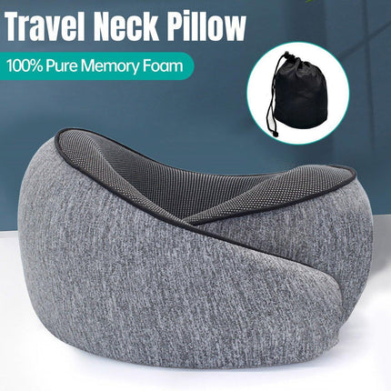 Neck Pillow for Travel Memory Foam Comfortable Breathable Soft U-Shaped.
