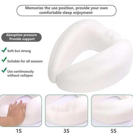 Neck Pillow for Travel Memory Foam Comfortable Breathable Soft U-Shaped.