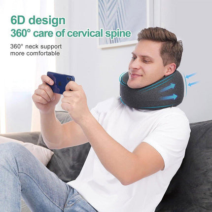 Neck Pillow for Travel Memory Foam Comfortable Breathable Soft U-Shaped.