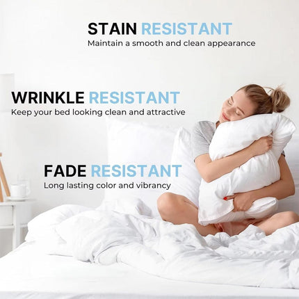 Silk Envelope Pillowcase Soft Satin Protective Cover for Bed Sleep Comfort - White.