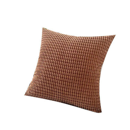 45X45 Plain Solid Colour Cushion Cover Decorative Pillow Case Home Multicoloured - Red.