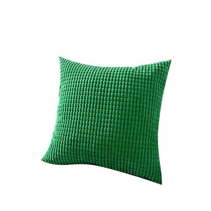45X45 Plain Solid Colour Cushion Cover Decorative Pillow Case Home Multicoloured - Red.