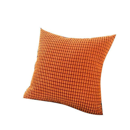45X45 Plain Solid Colour Cushion Cover Decorative Pillow Case Home Multicoloured - White.