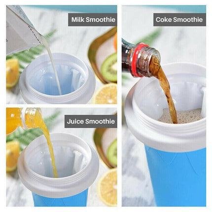 Slushie Maker Cup Quick Freeze Magic Squeeze Cup Milkshake Cup Ice Cream Maker - Blue.
