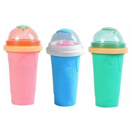 Slushie Maker Cup Quick Freeze Magic Squeeze Cup Milkshake Cup Ice Cream Maker - Green.