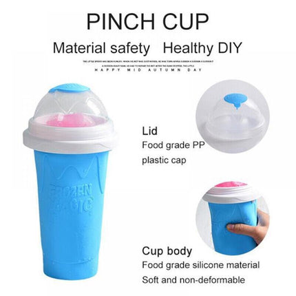 Slushie Maker Cup Quick Freeze Magic Squeeze Cup Milkshake Cup Ice Cream Maker - Green.