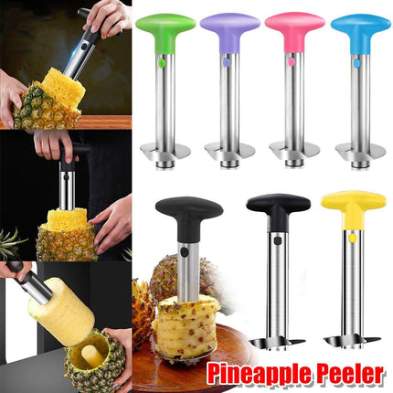 Stainless Steel Pineapple Corer Slicer Peeler Cutter Tool Easy Pineapple Cutter - Blue.