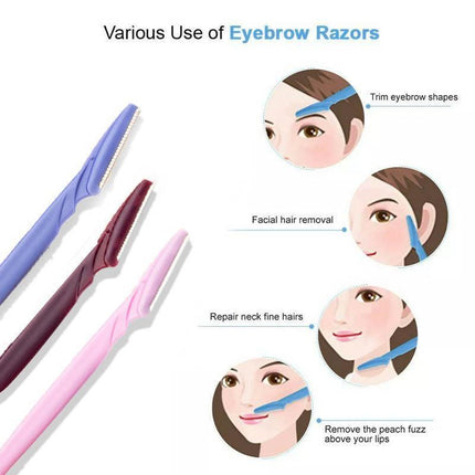 Eyebrow Razor Trimmer Shaver Facial Blade Shave Shaper Hair Remover Women Eye - 3 PCS.