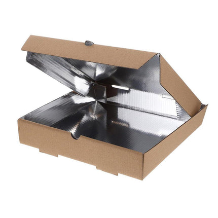50pcs Aluminum Foil Pizza Packaging Paper Boxes Durable Food Storage Containers - 11inch.