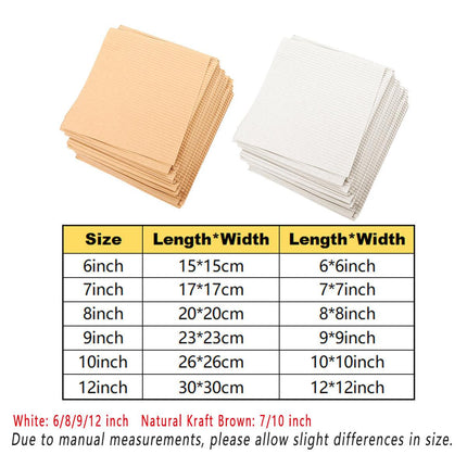 100PCS Pizza Box Pads Greaseproof Paper Food Liners Oil Resistant Pizza Mat - 10inch.