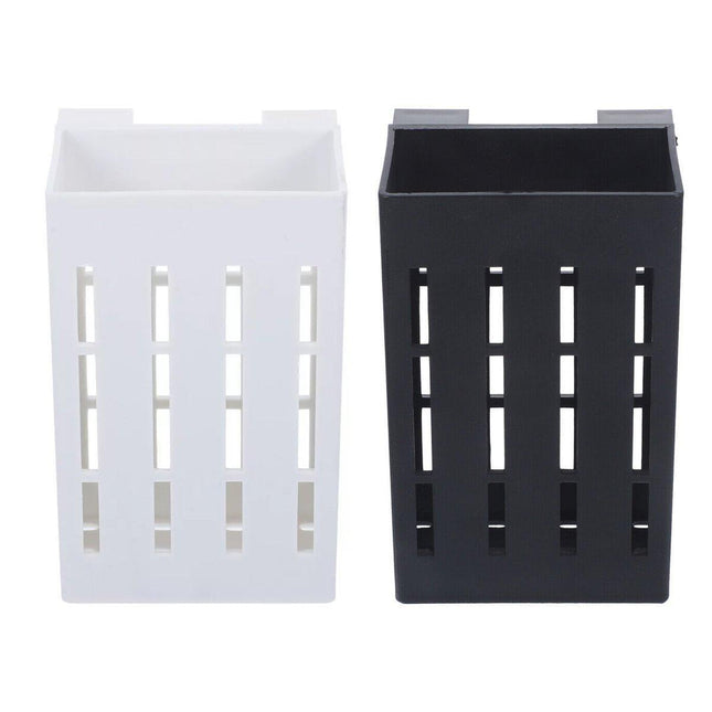 Hydroponic Plant Storage Rack Fish Tank Decoration Square Aquarium Basket Holder - White.