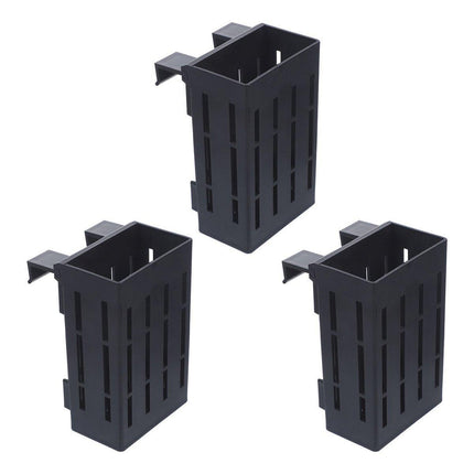 Hydroponic Plant Storage Rack Fish Tank Decoration Square Aquarium Basket Holder - White.