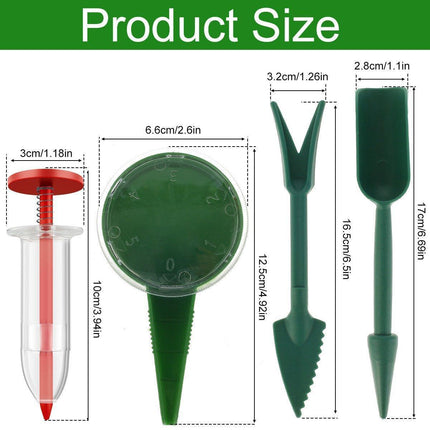 6PCS Garden Seeder Set Mini Seed Planting Tools Manual Seeder for Gardening - Yellow Green.