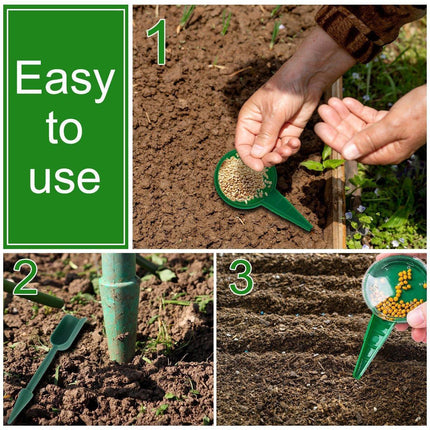 6PCS Garden Seeder Set Mini Seed Planting Tools Manual Seeder for Gardening - Yellow Green.