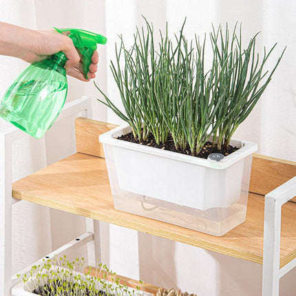 Balcony Vegetable Pot Planter Lazy Self Priming Flower Pot for Indoor Gardening - Green.