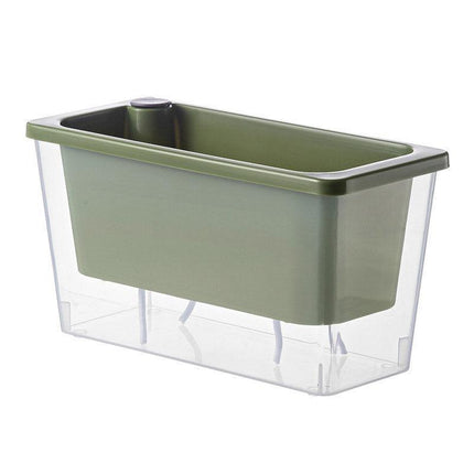 Balcony Vegetable Pot Planter Lazy Self Priming Flower Pot for Indoor Gardening - Green.