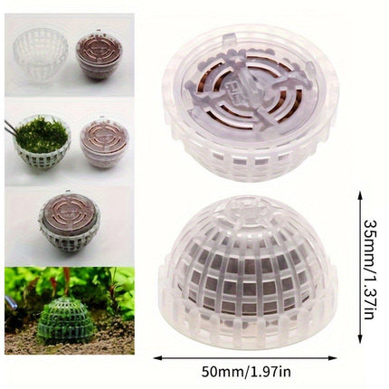 3pcs Aquarium Plastic Moss Ball Fish Decoration Aquatic Plant Accessories.