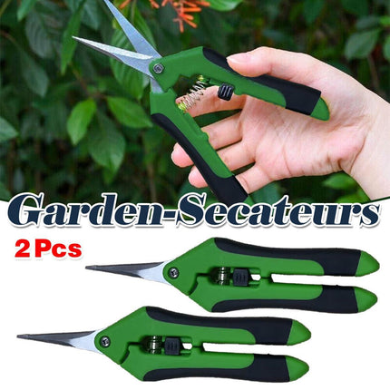2Pcs Pruning Shears Plant Scissors Trim Trees Snips Branch Garden Secateurs Tool.