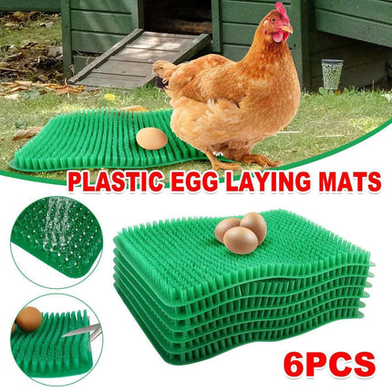 6PCS Egg Laying Box Mat Plastic Chicken Nest Grass Pad Imitation Grass Gasket.