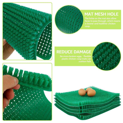 6PCS Egg Laying Box Mat Plastic Chicken Nest Grass Pad Imitation Grass Gasket.