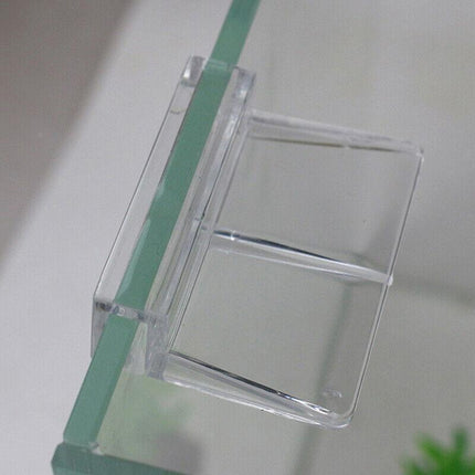 4Pcs Aquarium Fish Tank Glass Cover Support Holder Acrylic Clip Bracket 6/8/10/12mm - 10mm.