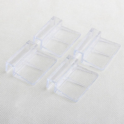 4Pcs Aquarium Fish Tank Glass Cover Support Holder Acrylic Clip Bracket 6/8/10/12mm - 10mm.